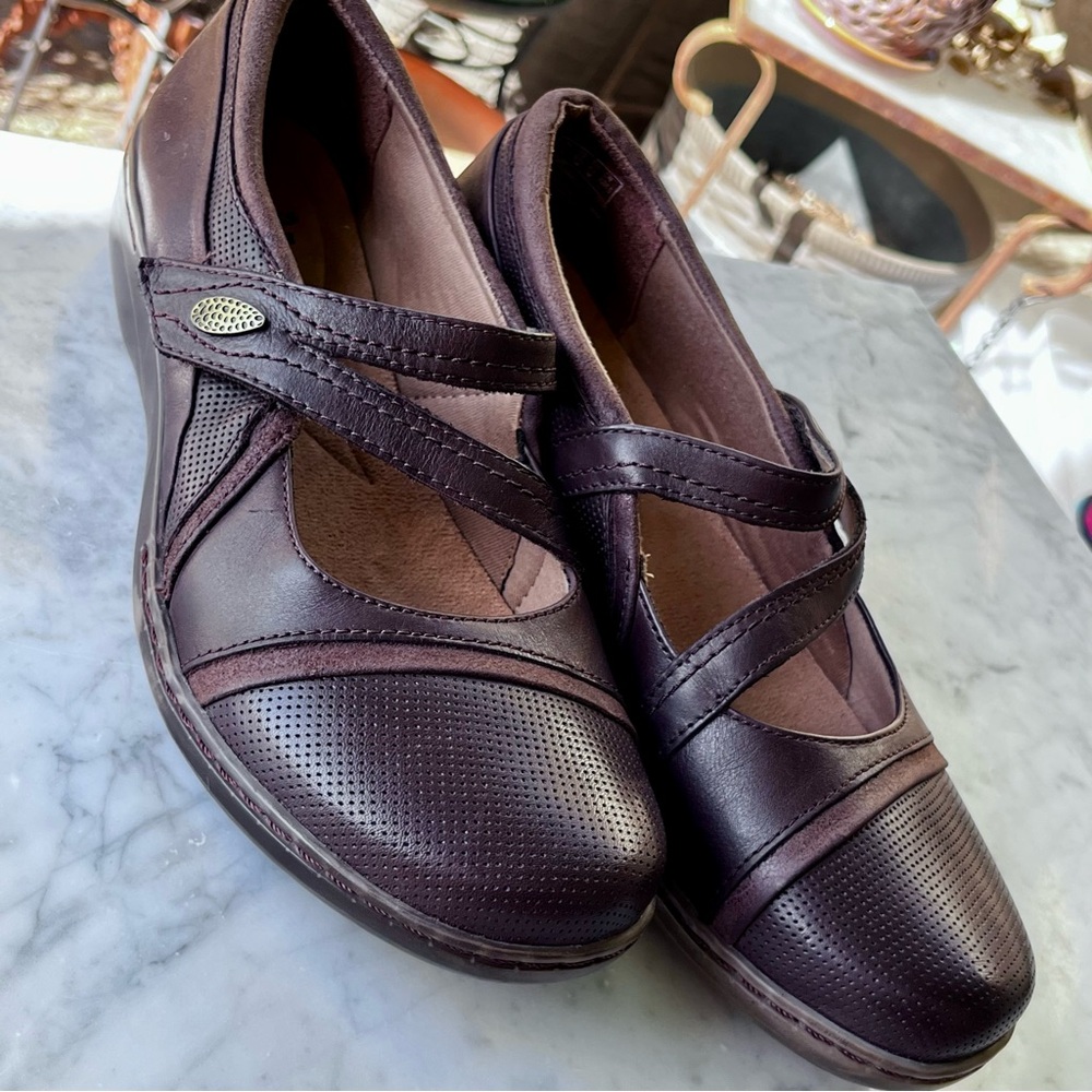 Clarks Collection Brown Leather Evianna Crown, 9.5, Mary Jane Shoe, NWT - Picture 5 of 13